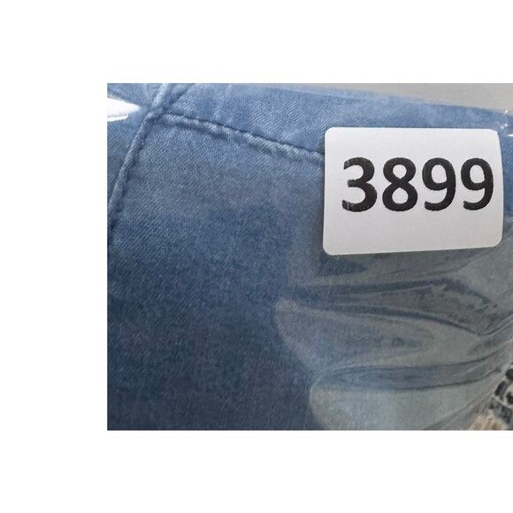 Thread & Supply L Womens Button Front Roll Table Sleeves Blue Chambray Shirt - Picture 8 of 8